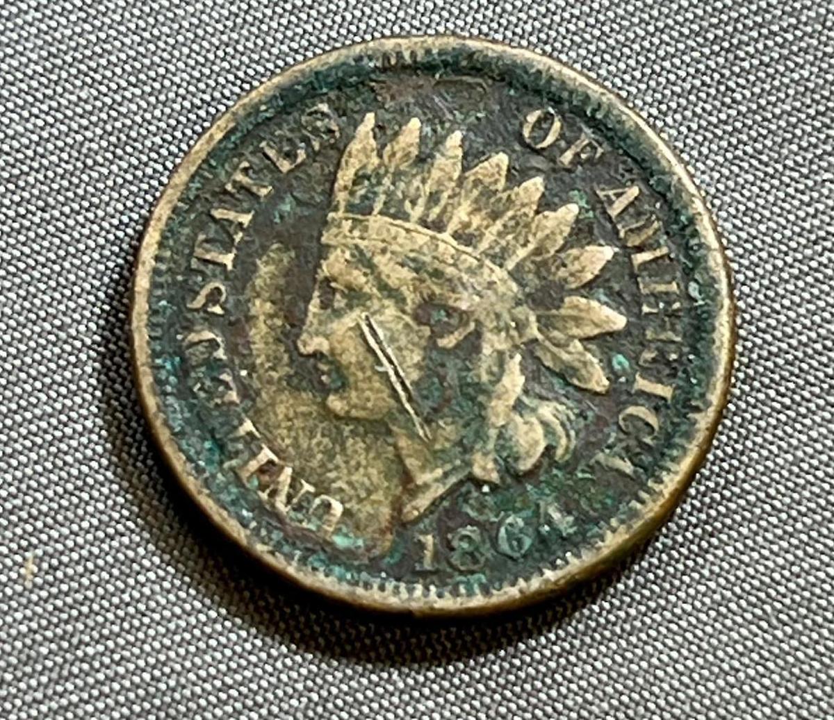 1864 Indianhead Cent, Civil War Coin