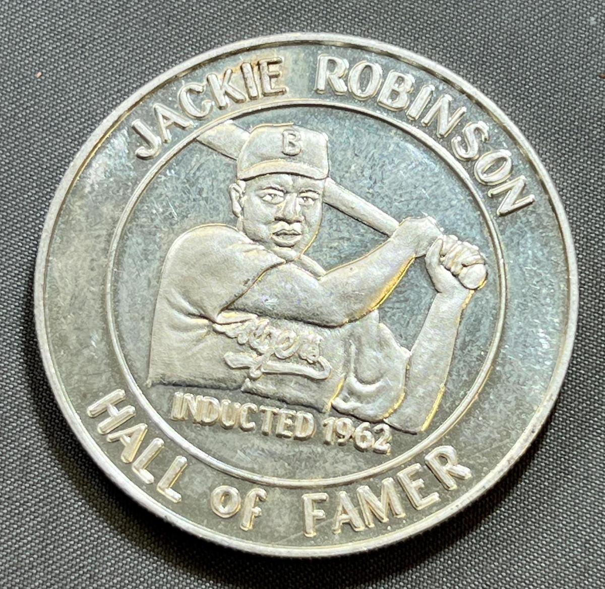 Jackie Robinson One Troy Ounce .999 Silver Round, SIGMA TESTED