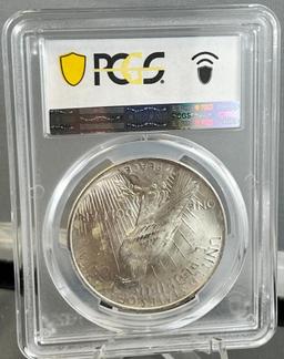 1924 Peace Dollar in PCGS MS63 holder