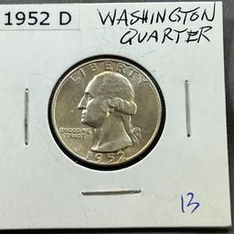 1952-D Washington Quarter, 90% Silver