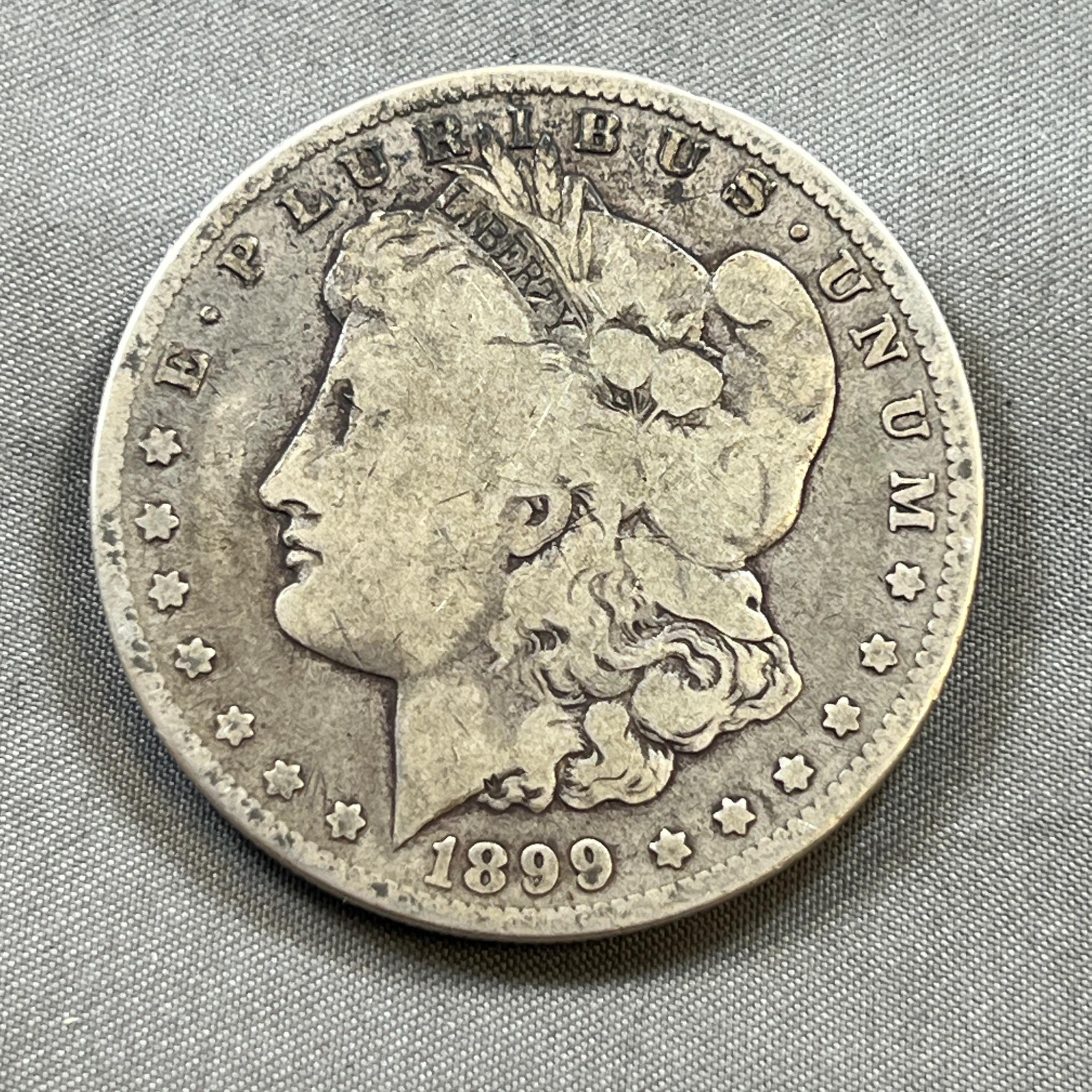 1899-O Morgan Silver Dollar, 90% Silver