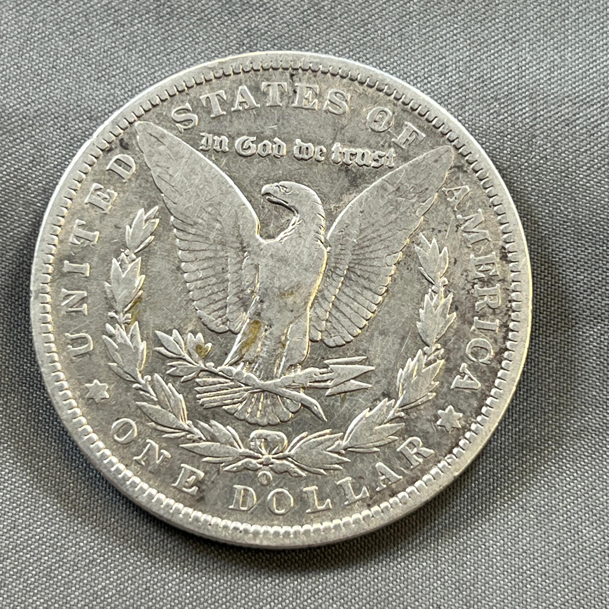1889-O Morgan Silver Dollar, 90% Silver