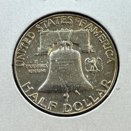 1955 Franklin Half Dollar, 90% Silver