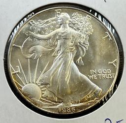 KEY DATE 1986 US Silver Eagle .999 fine silver, UNC