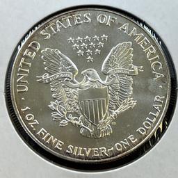 1993 US Silver Eagle Dollar Coin, .999 Fine Silver GEM UNC