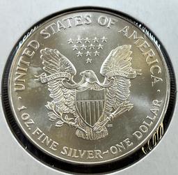 1995 US Silver Eagle Dollar Coin, .999 Fine Silver GEM UNC
