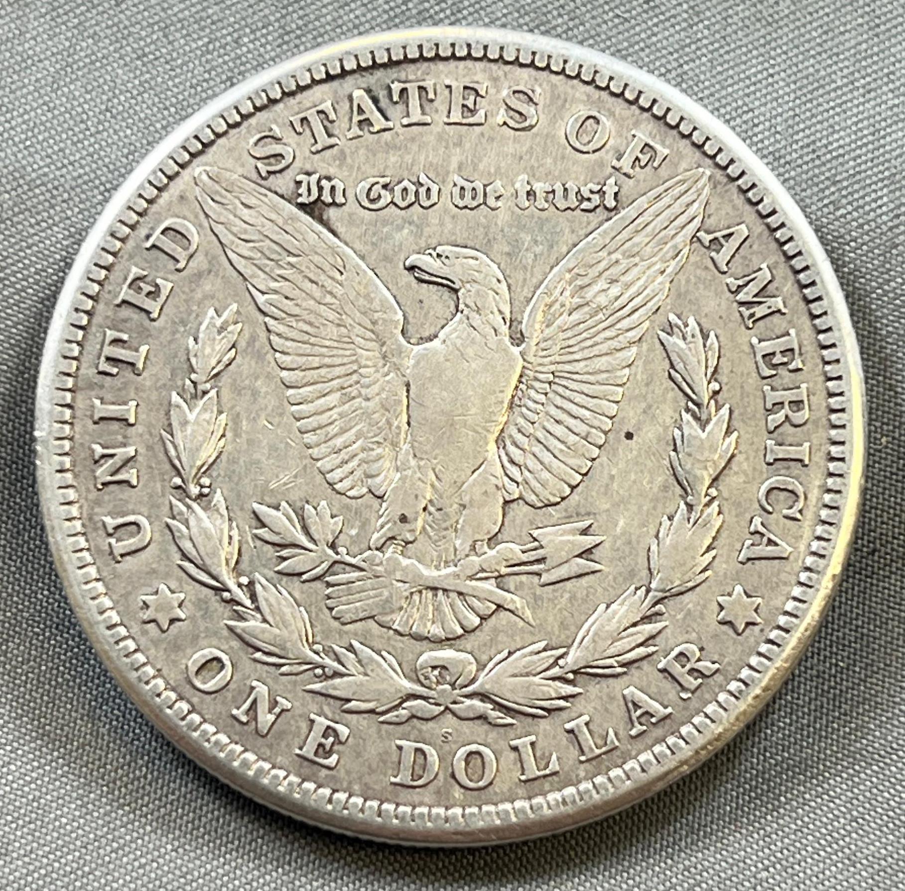 1921-S Morgan Silver Dollar, 90% Silver