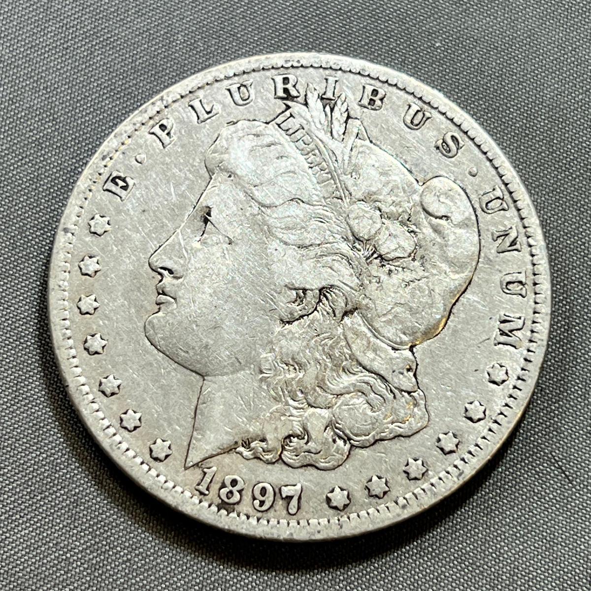 1897-O Morgan Silver Dollar, 90% silver