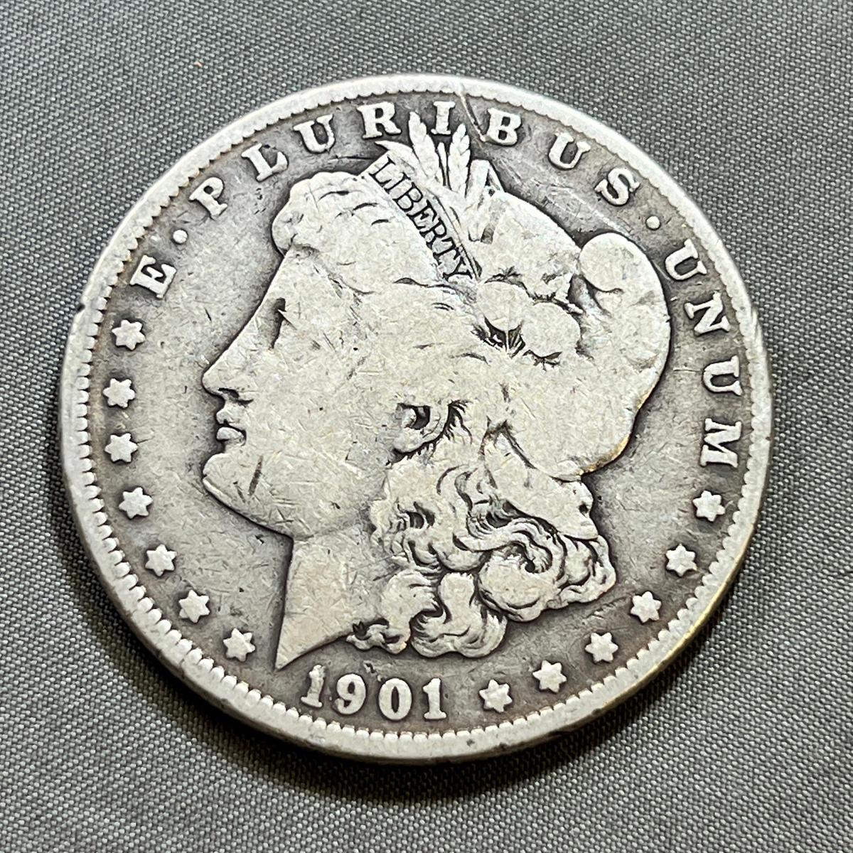 1901-O Morgan Silver Dollar, 90% silver