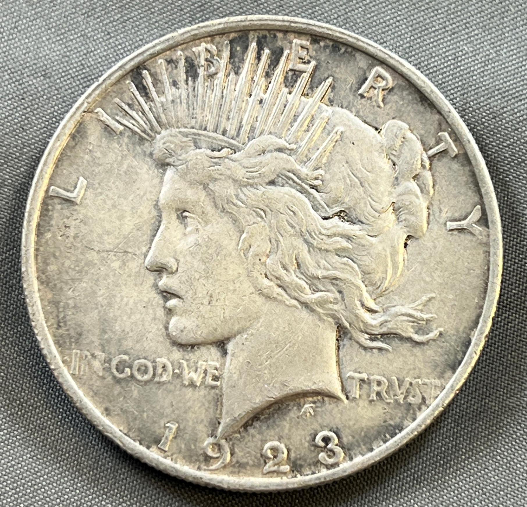 1923 Peace Silver Dollar, 90% Silver