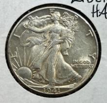 1941 Walking Liberty Half Dollar, 90% Silver