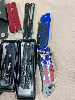 8- Asst. knives, most are spring assisted