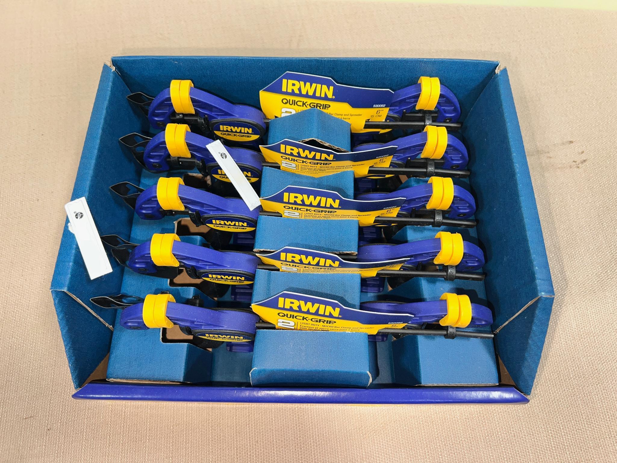 5- Sets of Irwin Quik-grip 6 inch clamps