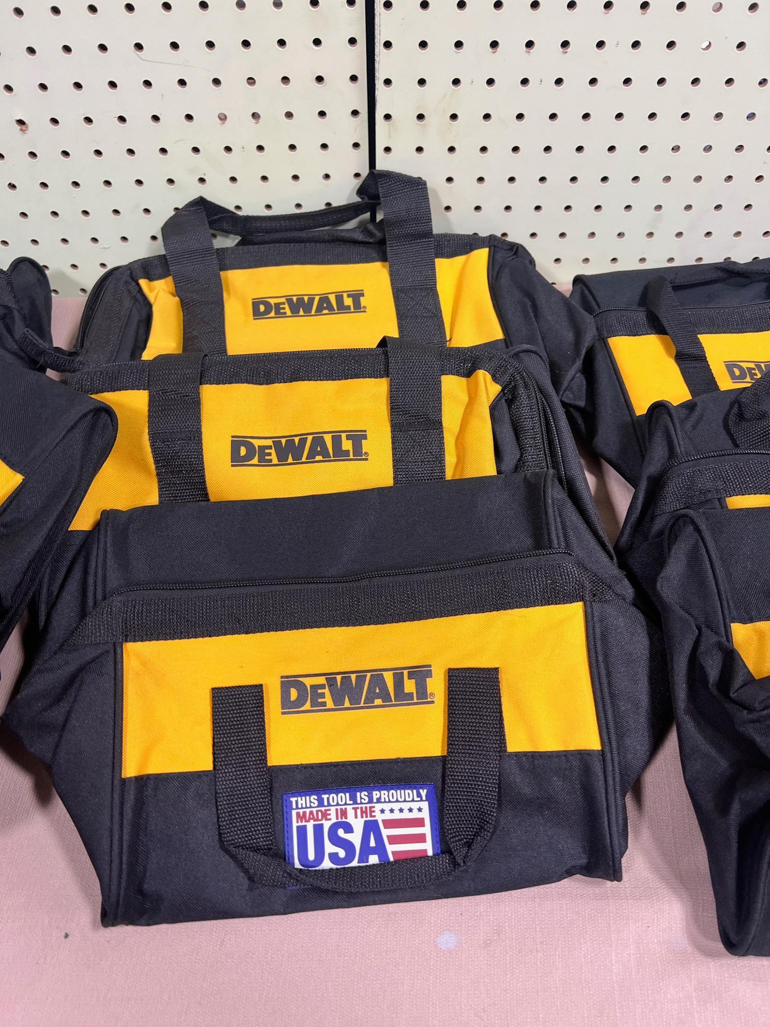 9-Unused Dewalt Tool Bags- SELLS TIMES THE MONEY
