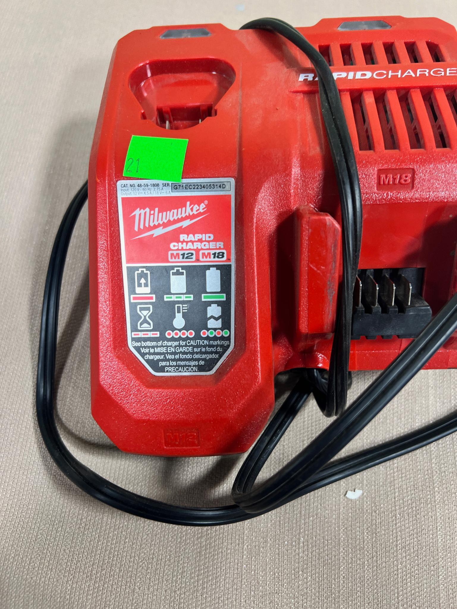 Milwaukee No. 48-59-1808 M12 and M18 Dual Rapid Charger