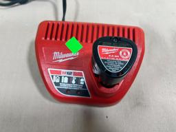 Milwaukee M12 Charger and M12 2.0 AH Battery, both appear unused