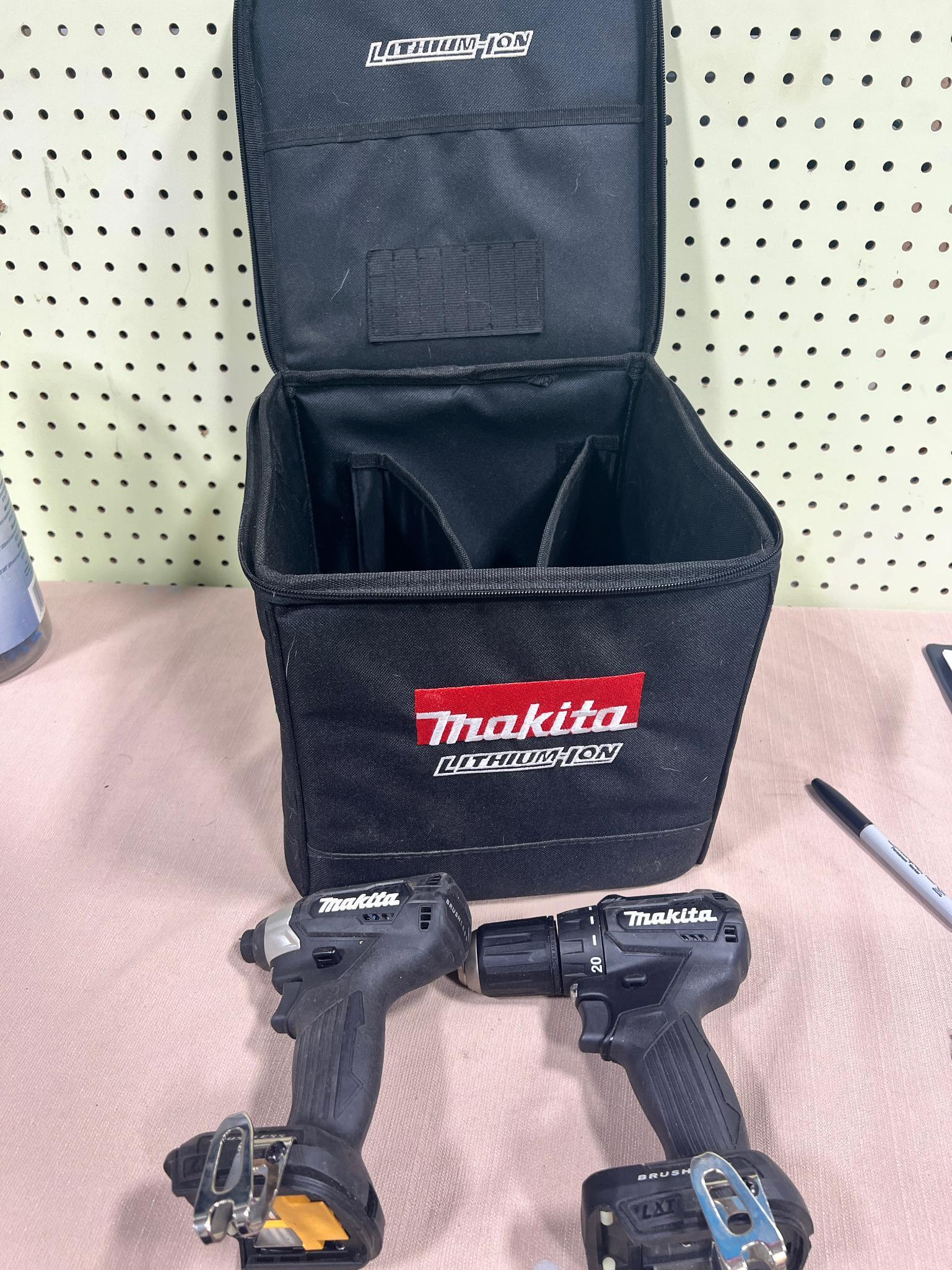 Makita carry bag w/ 18v Drill and Impact Driver, unused, XDT15 and XFD11