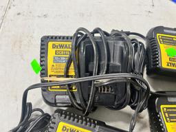 4- Dewalt 20V chargers, 2- DC115 and 2-DC112