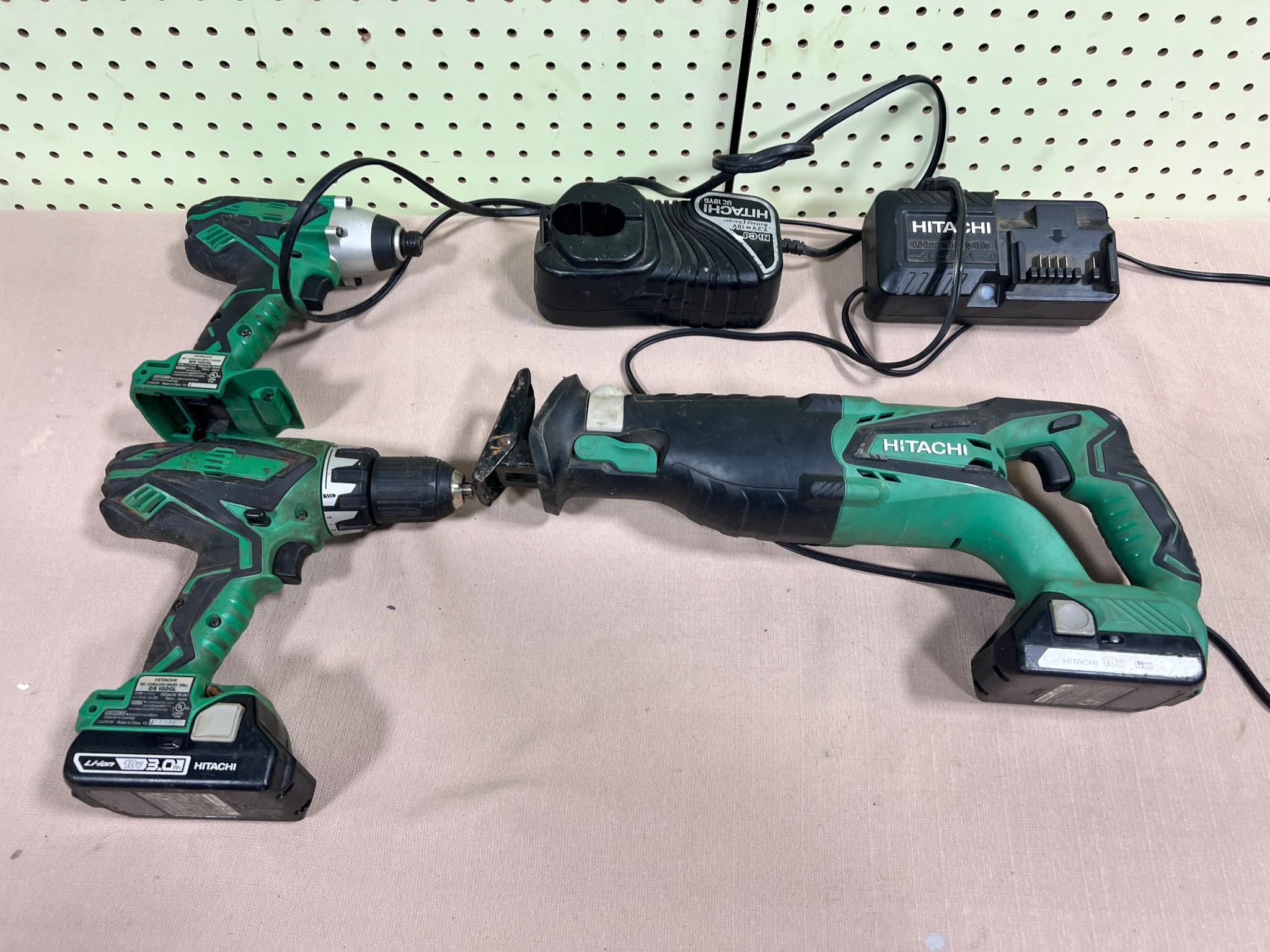 Hitcahi Cordless Set, works, includes one older charger