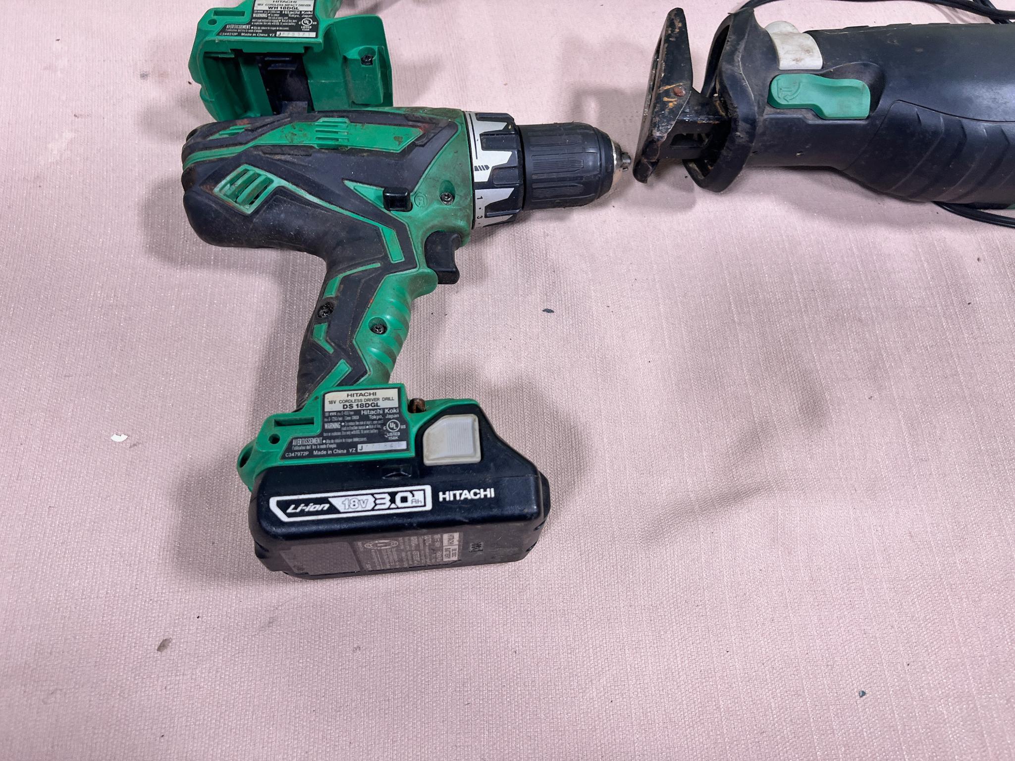 Hitcahi Cordless Set, works, includes one older charger