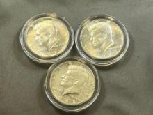 3- 40% Silver Kennedy Half Dollars