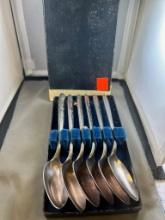 Vintage set of 6 Matching Spoons in original box