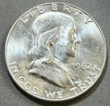 1962-D Franklin Half Dollar, 90% silver