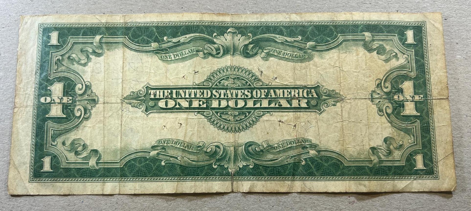 LARGE SIZE 1923 One Dollar Silver Certificate