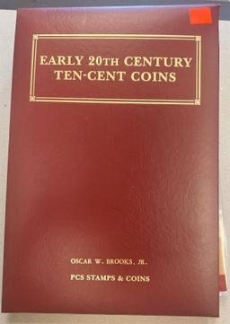PCS Stamps and Coin Mercury Dime set, includes 6 Mercury Dimes and some stamps