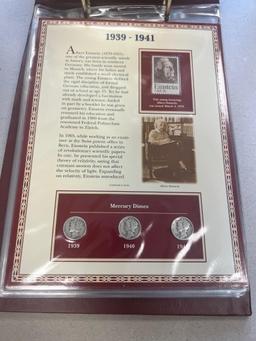 PCS Stamps and Coin Mercury Dime set, includes 6 Mercury Dimes and some stamps