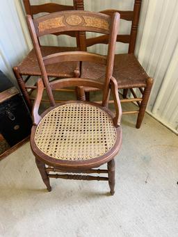 3 Caned Chairs 2 are Rush style