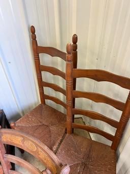 3 Caned Chairs 2 are Rush style