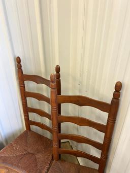 3 Caned Chairs 2 are Rush style