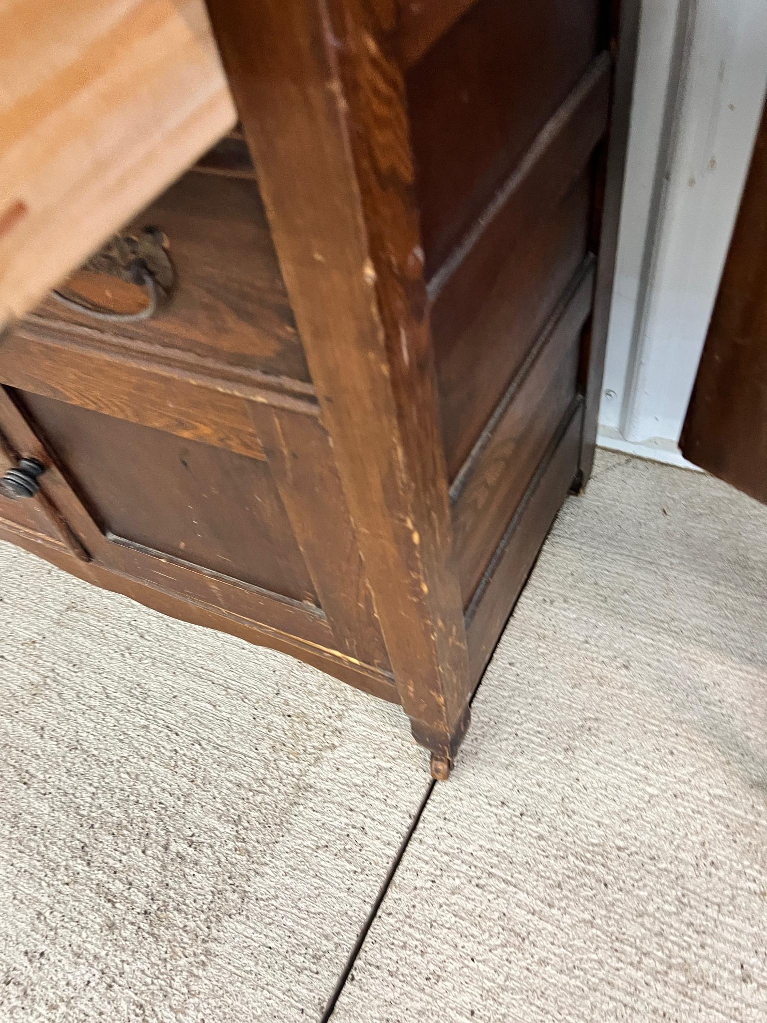 Dry Sink dovetailed, casters needs restored 29" tall x 33" wide