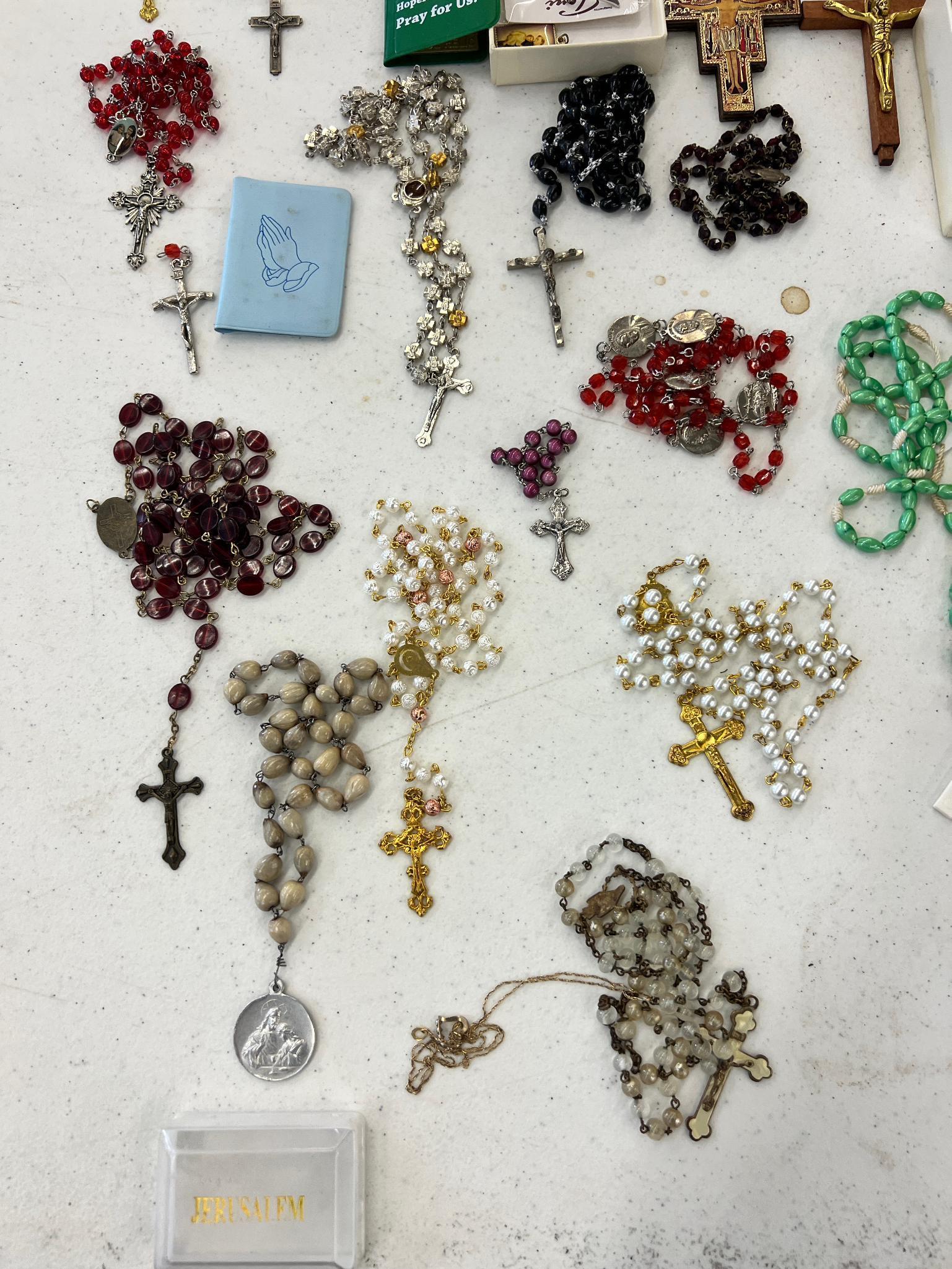 Rosaries - Large lot and additional religious items