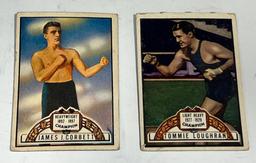 1951 Topps Ringside Tommie Loughran and Jim Corbett Boxing Cards