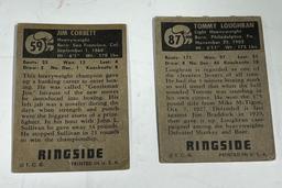 1951 Topps Ringside Tommie Loughran and Jim Corbett Boxing Cards