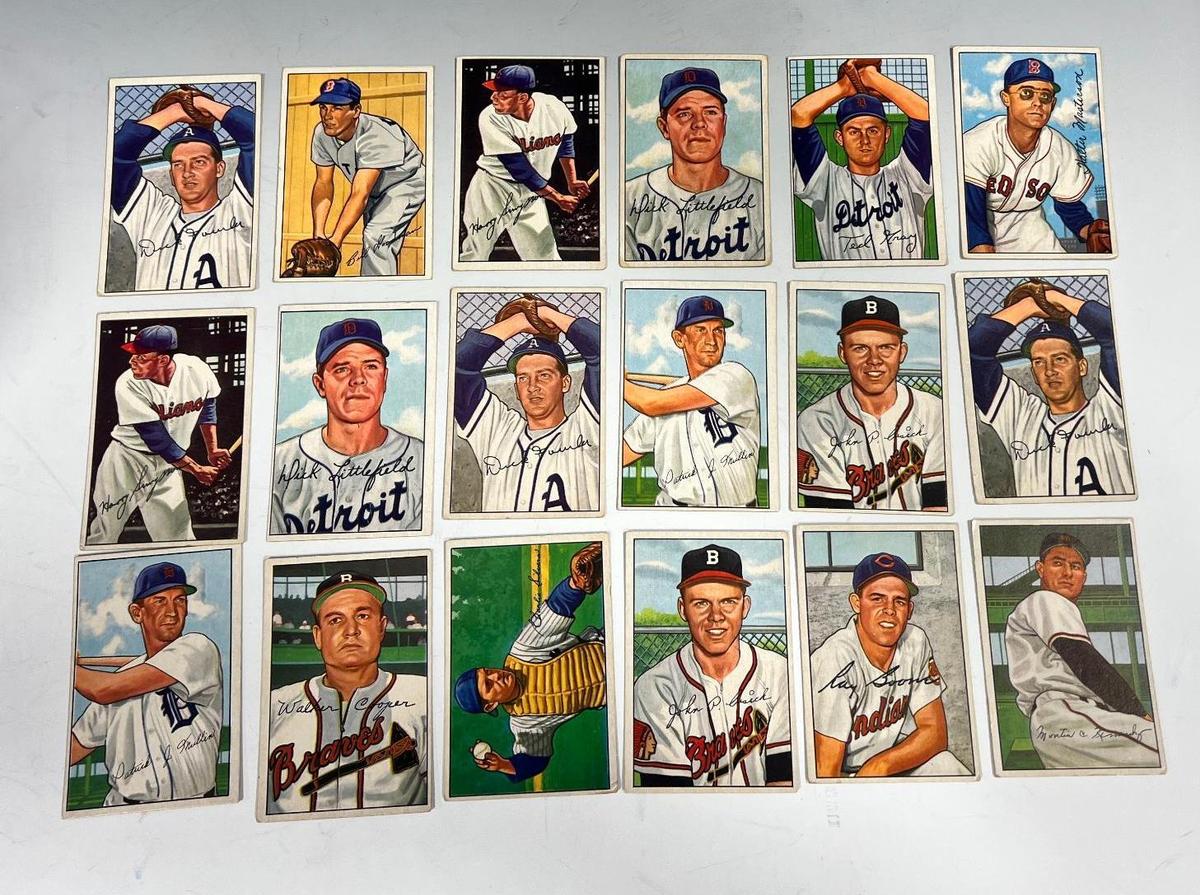 1952 Bowman Baseball lot of 18 see list below