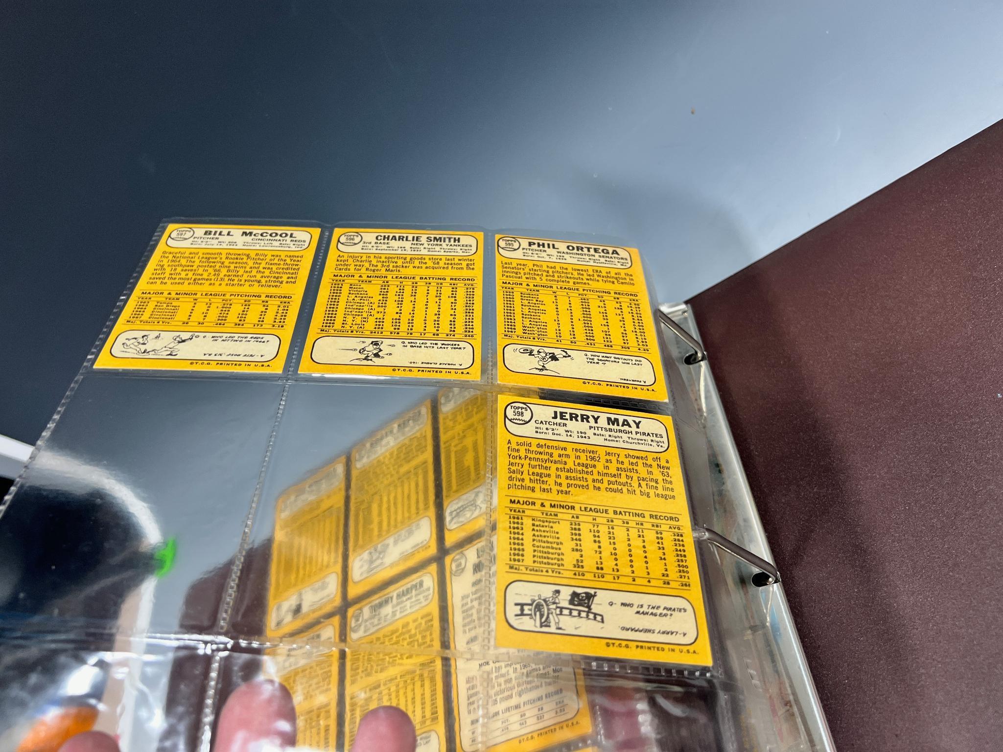 1968 Topps Baseball Set missing Johnny Bench and Nolan Ryan Rookies but includes Mickey Mantle