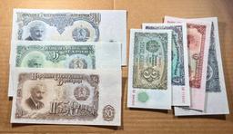 Bulgaria UNC Banknote set, 3,5,10, 25, 50, 100 and 200 notes