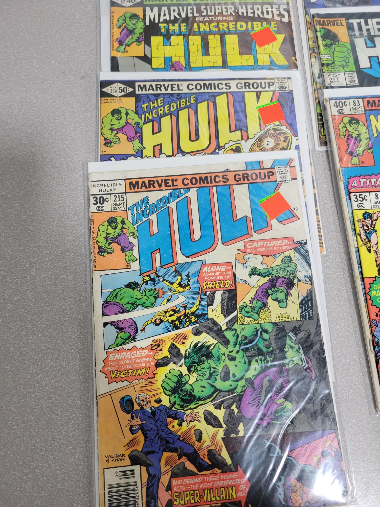 Marvel Comics lot of 11 including: Hulk and John Carter
