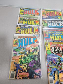 Marvel Comics lot of 11 including: Hulk and John Carter