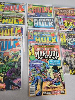 Marvel Comics lot of 11 including: Hulk and John Carter