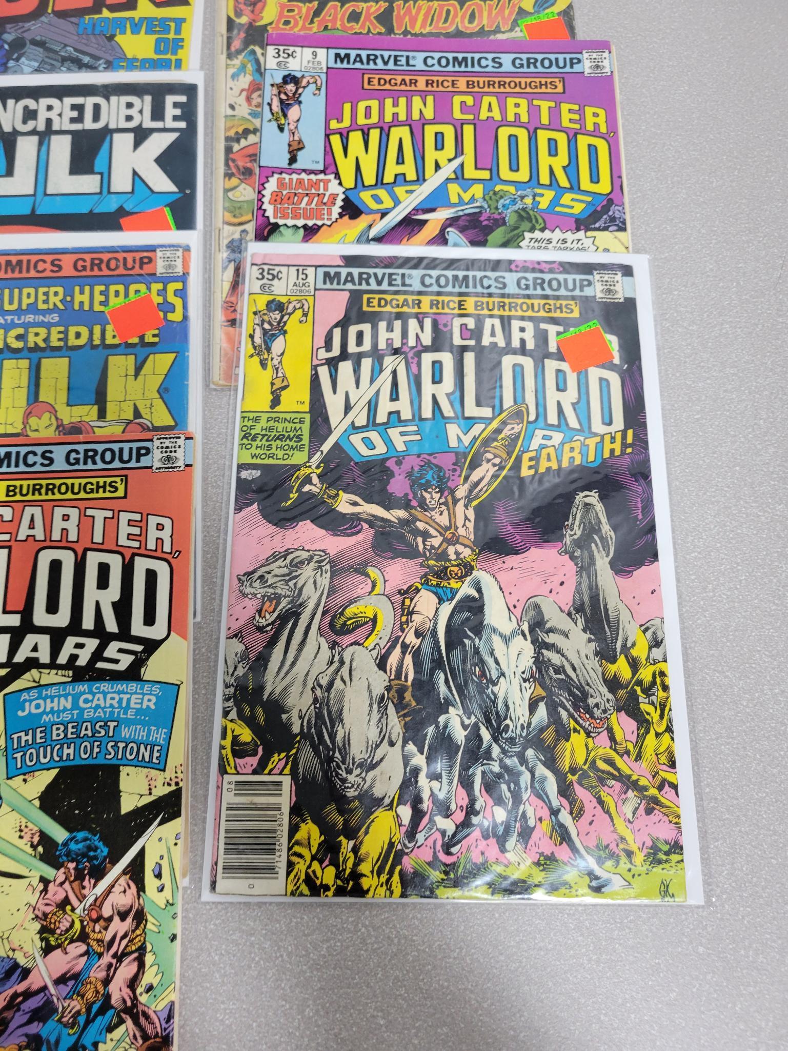 Marvel Comics lot of 11 including: Hulk and John Carter