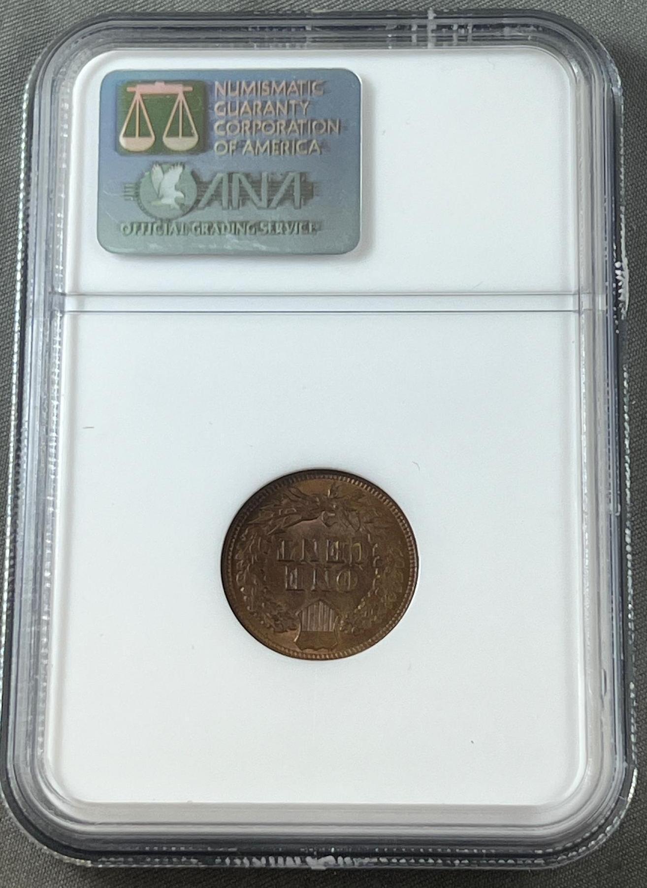 1903 US Indianhead Cent in MS65 BN NGC Holder