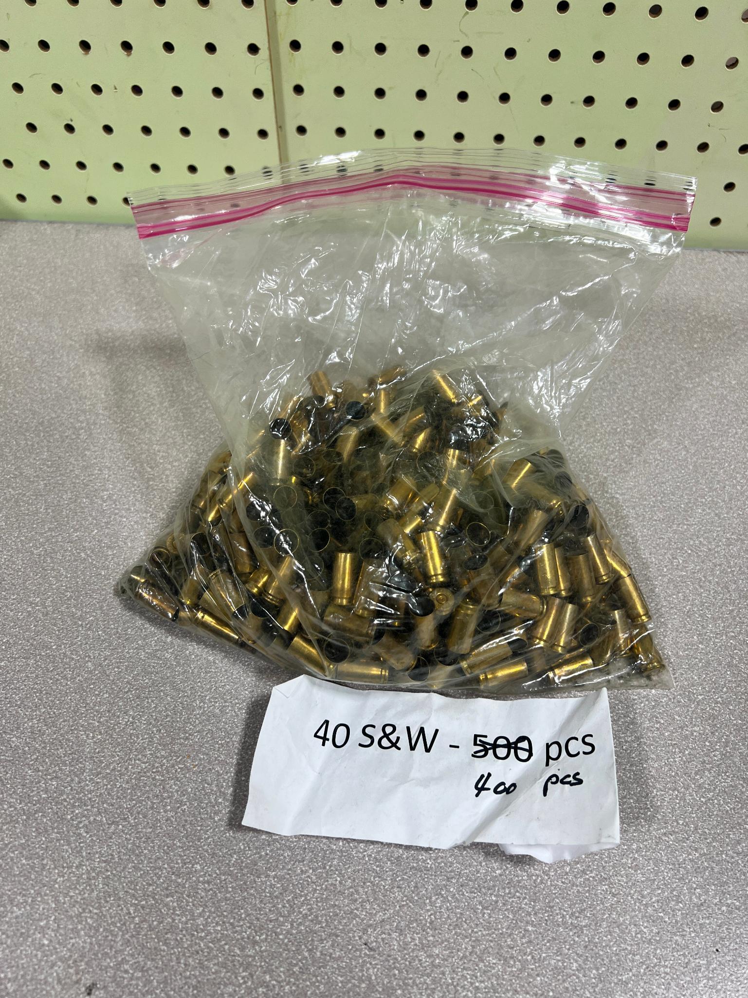 LOCAL PICKUP ONLY- 400+/- 40 S&W empty brass