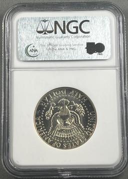 1968-D Kennedy Half Dollar in MS63 holder