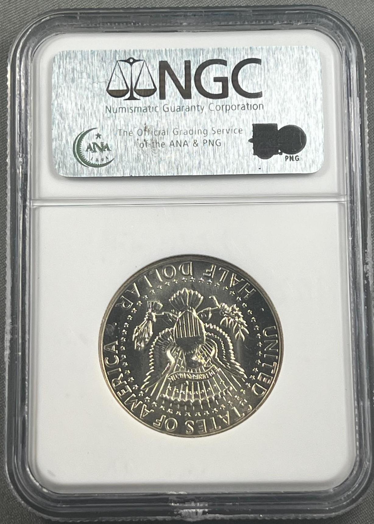 1968-D Kennedy Half Dollar in MS63 holder
