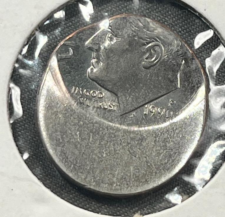 1990-P OFFSTRUCK Roosevelt Dime