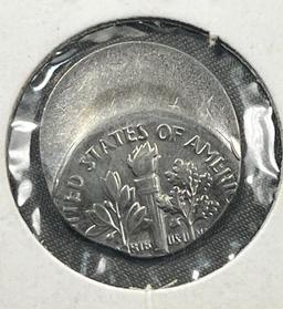 1990-P OFFSTRUCK Roosevelt Dime